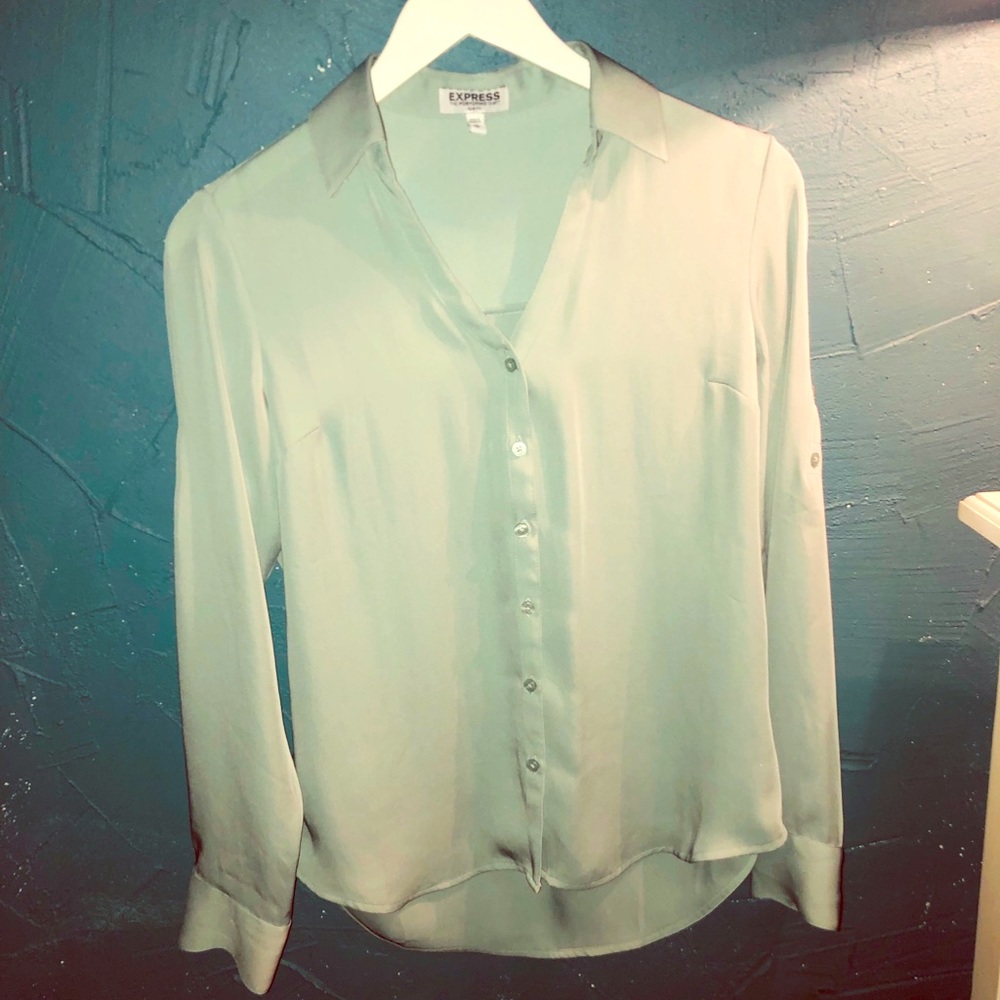 Express Portofino Shirt- Pale Green
